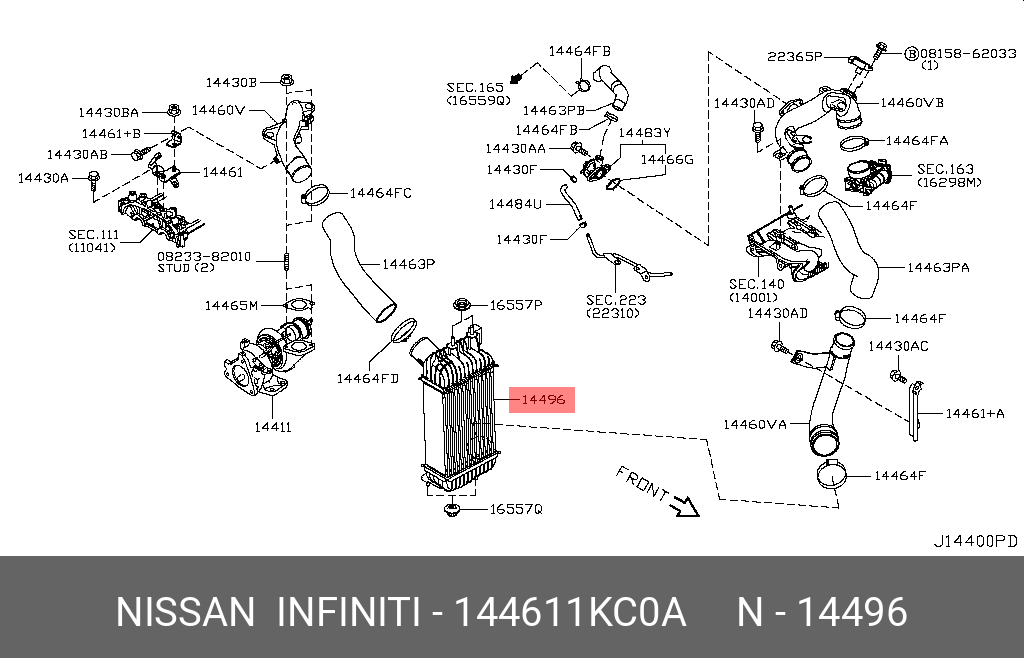 144611KC0A NISSAN РАДИАТОР