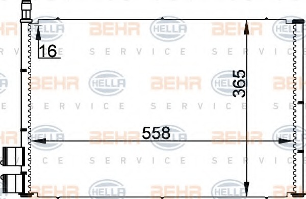 8FC351300351 BEHR-HELLA Конденсатор, кондиционер