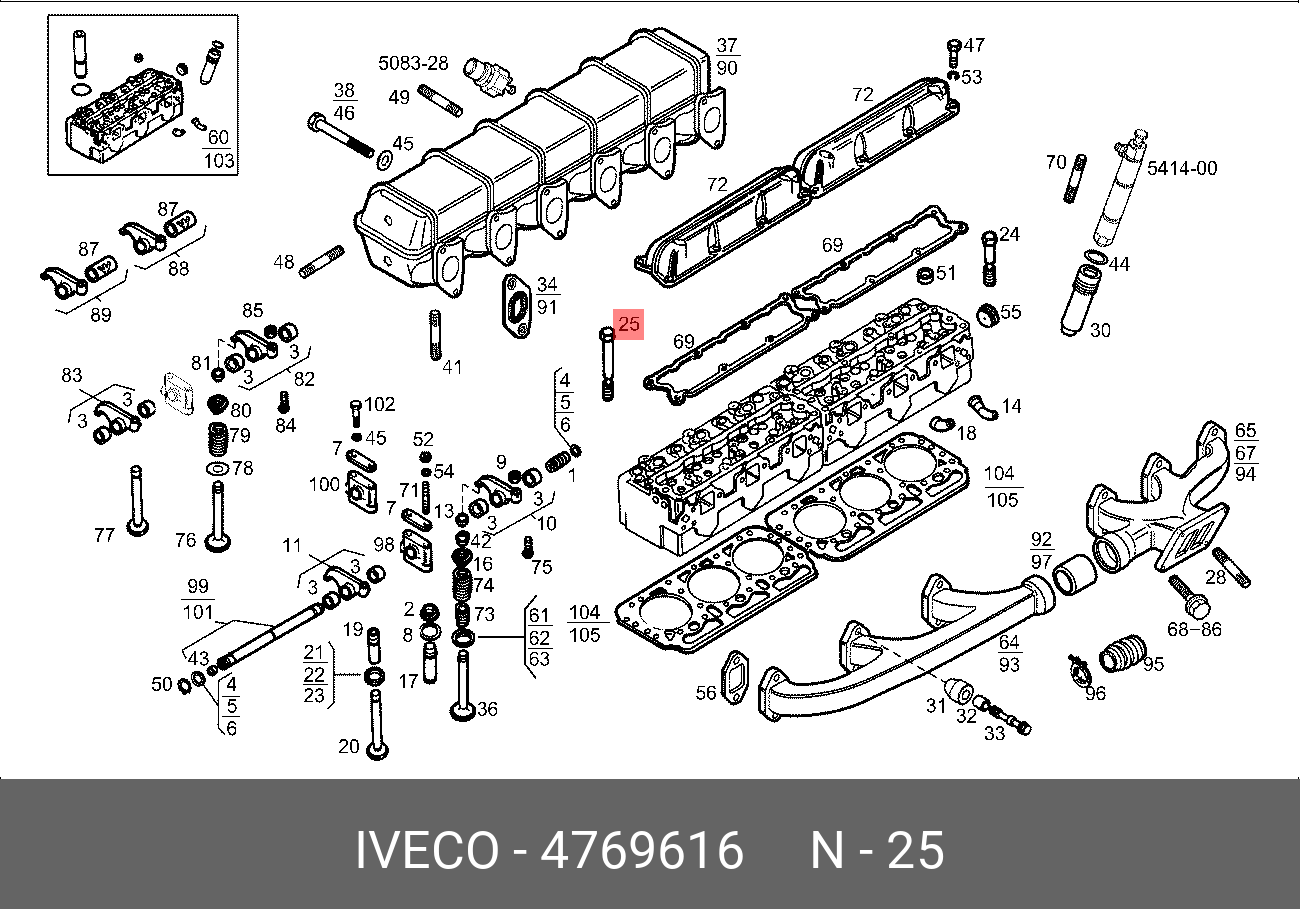4769616 IVECO Крепежн. Винты голов