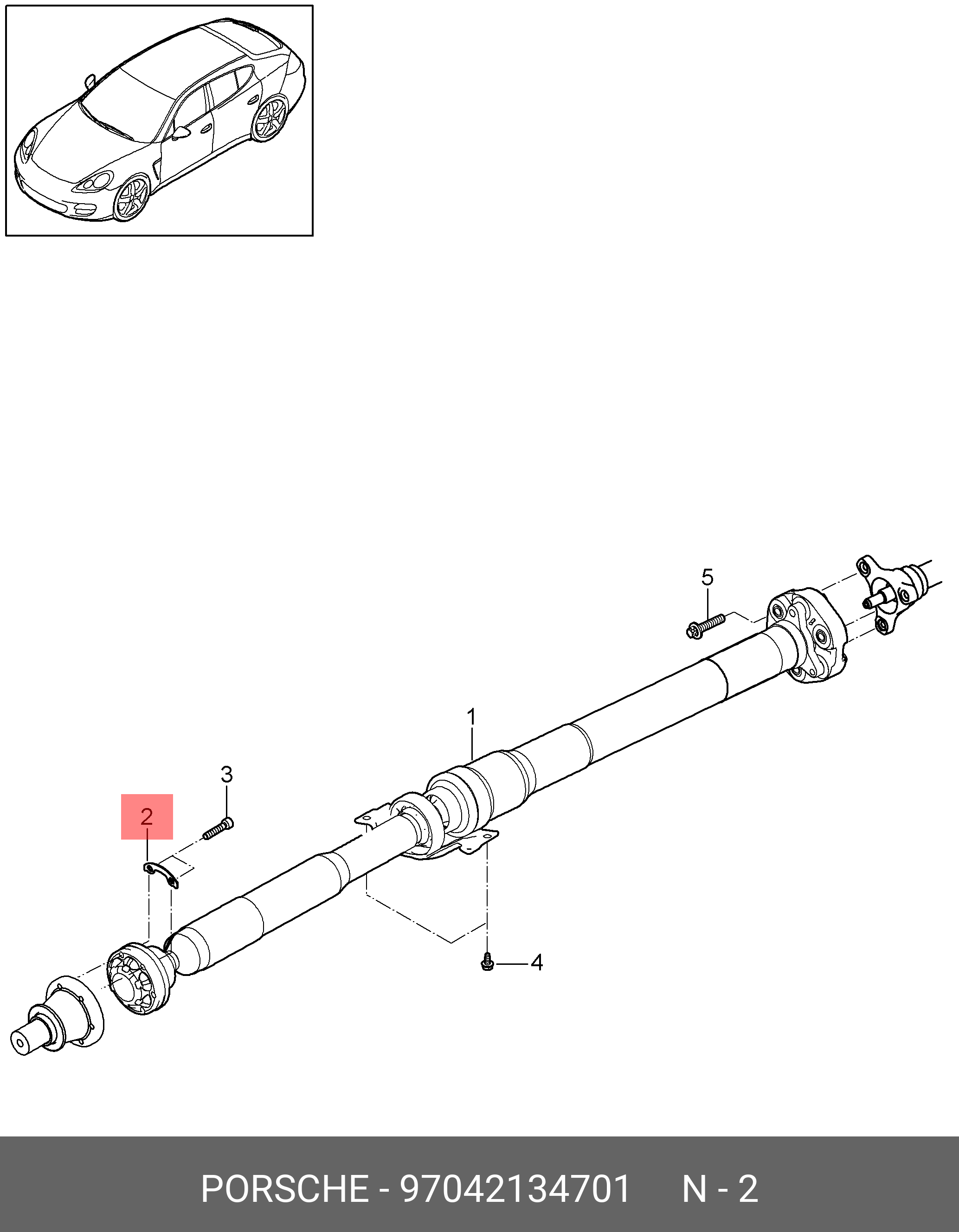 97042134701 PORSCHE ПЛАСТИНА