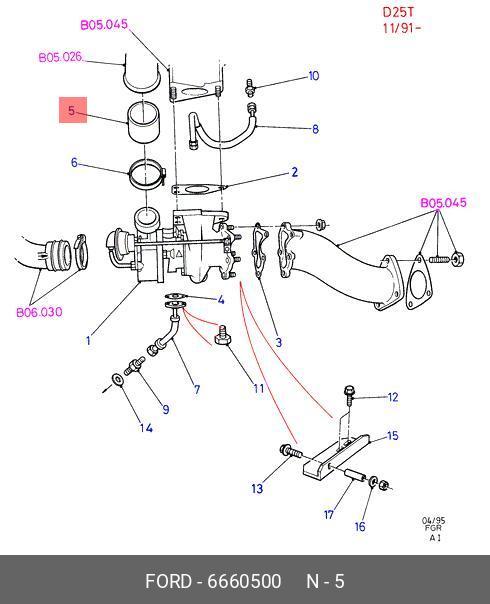 6660500 FORD VERB.SCHLAUCH,HOSE - CONNECTING