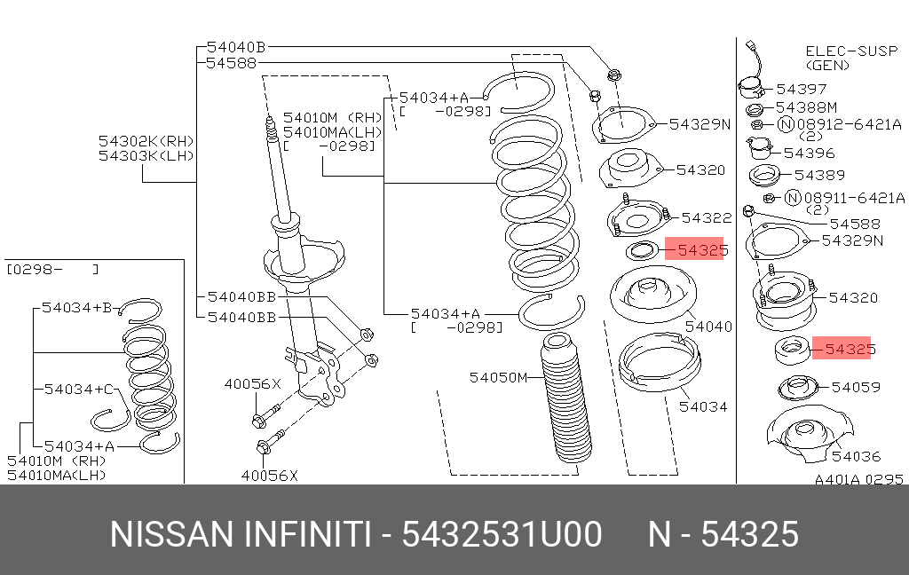 5432531U00 NISSAN ПОДШИПНИК