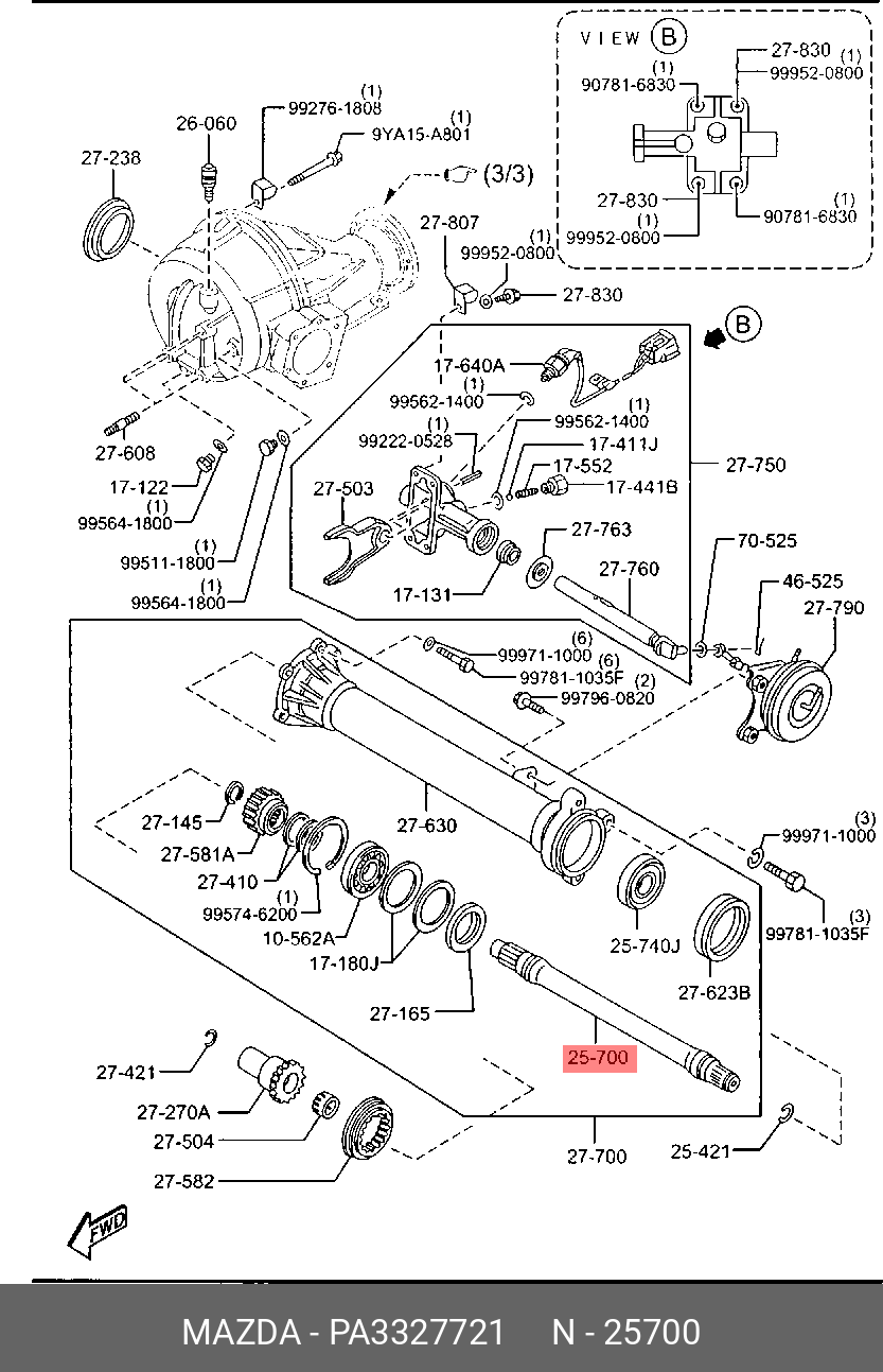PA3327721 MAZDA Пыльники ведущей полуоси
