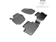 NPLPO9681 NORPLAST Коврики в салон полиуретан VOLVO S80 06- черный комплект