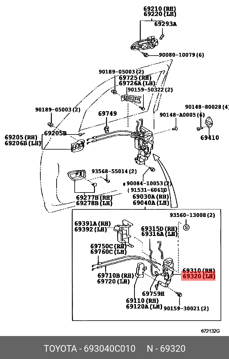 693040C010 TOYOTA -