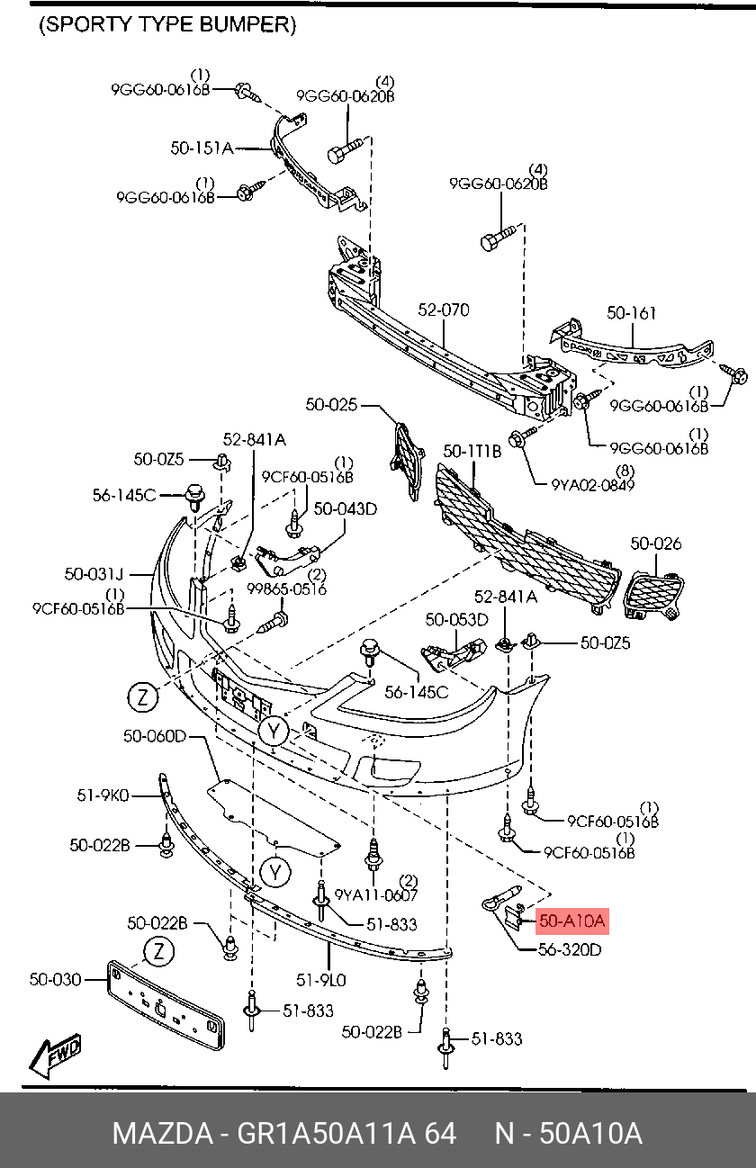 GR1A50A11A64 MAZDA 