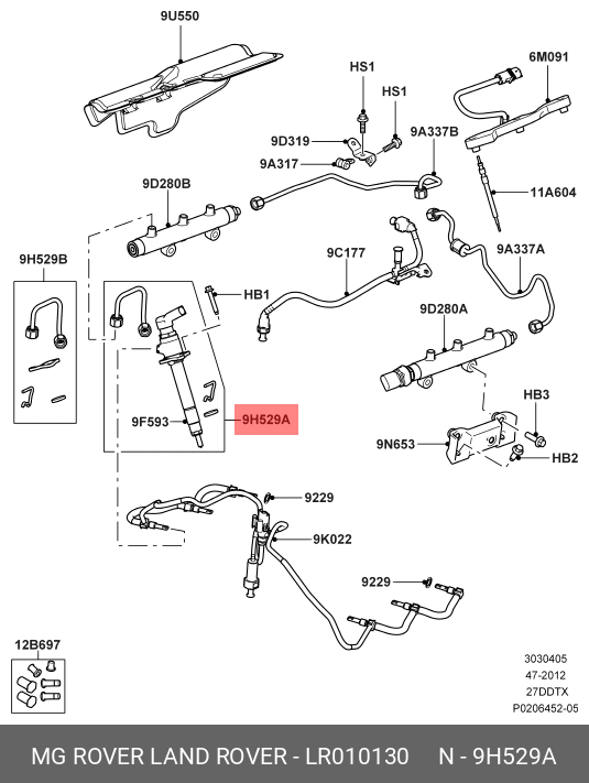 LR010130 LAND ROVER BAUSATZ EINSPRITZMAGNETVENTIL,BAUSATZ EINSPRITZMAGNETVENTIL
