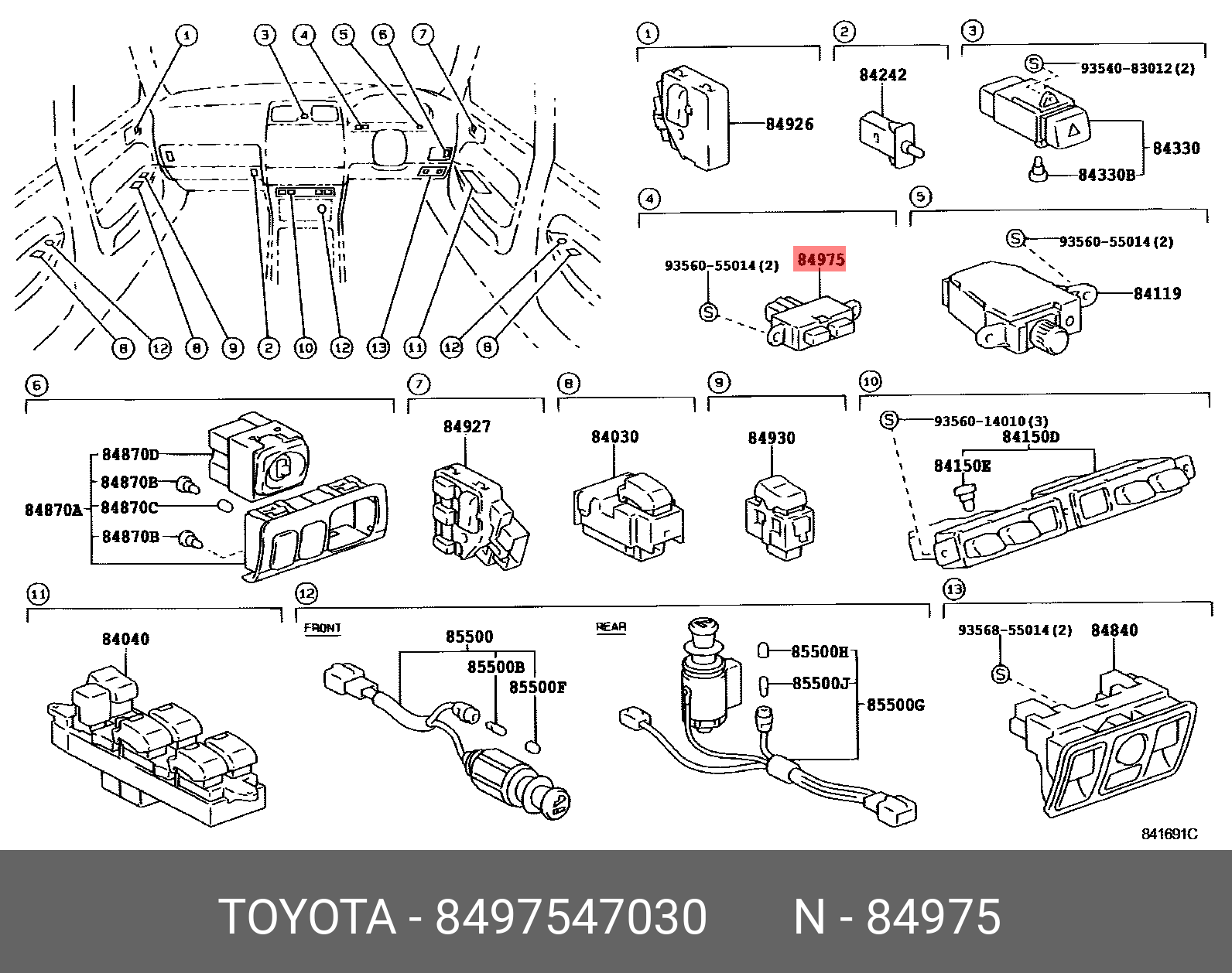 8497547030 TOYOTA 