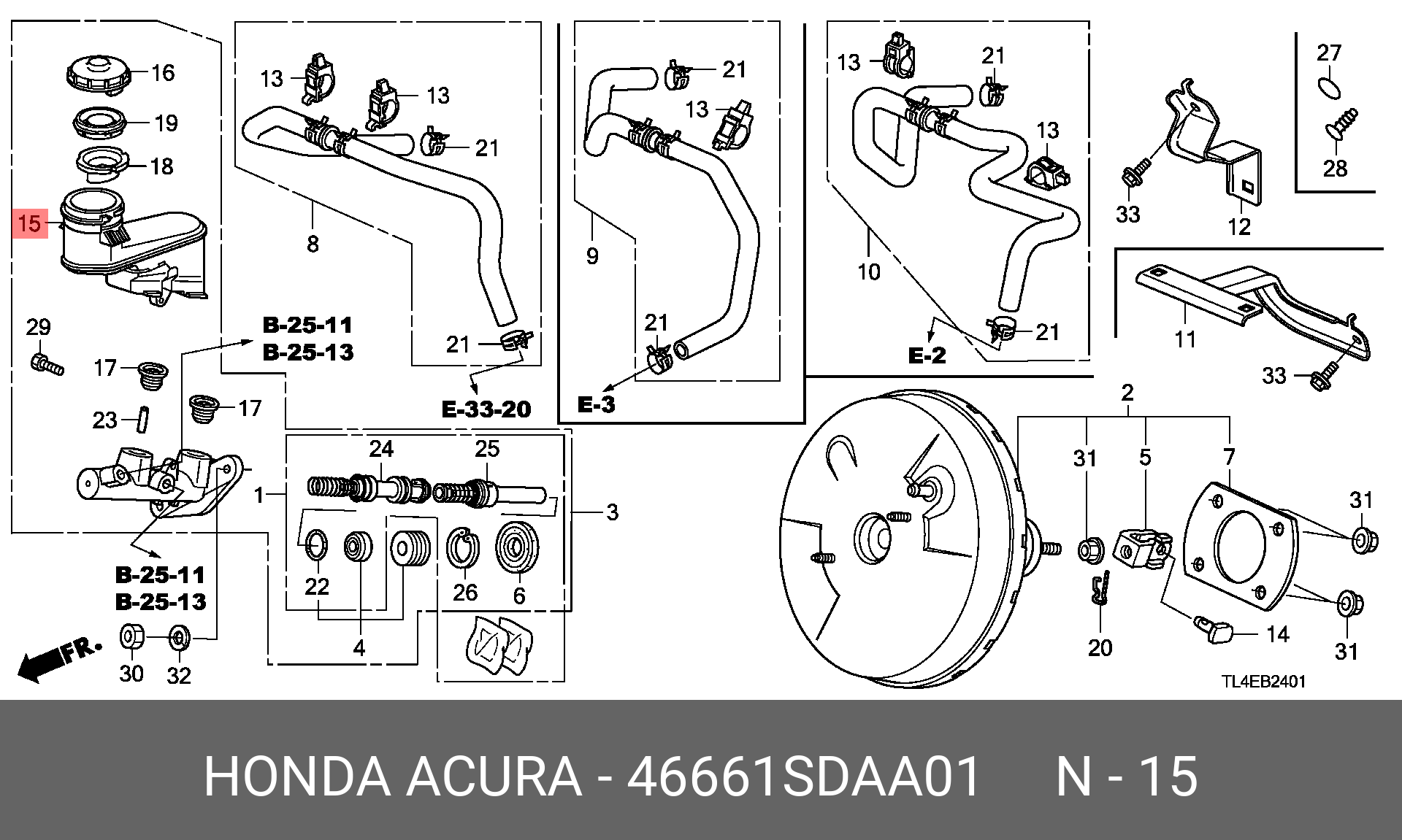 46661SDAA01 HONDA КОМПЛЕКТ БАЧКА