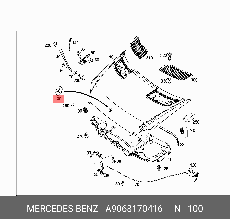 9068170416 MERCEDES-BENZ Эмблема