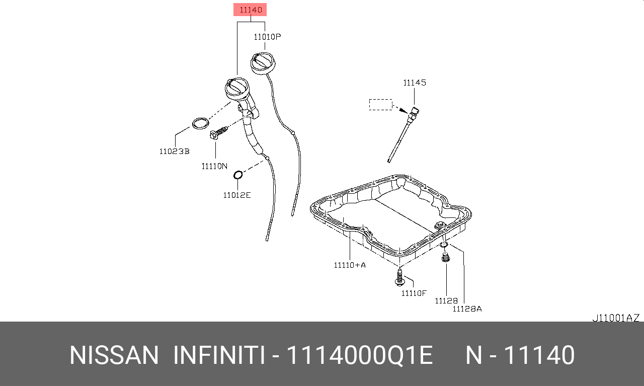 1114000Q1E NISSAN GAUGE-OIL LEVEL