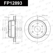 FP12893 FAP диск тормозной задний