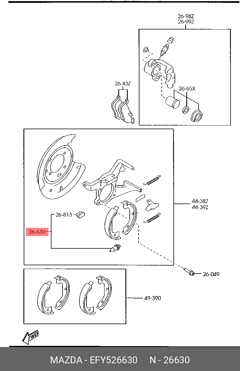 EFY526630 MAZDA ADJUSTER