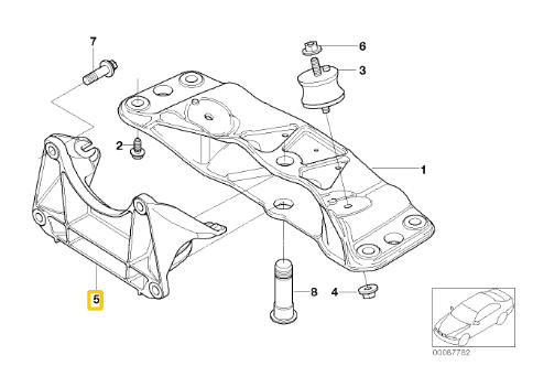 22326754618 BMW Несущий кронштейн КПП