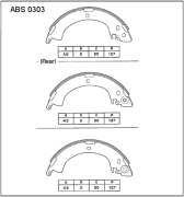 ABS0303 ALLIED NIPPON Колодки  торм. барабан.