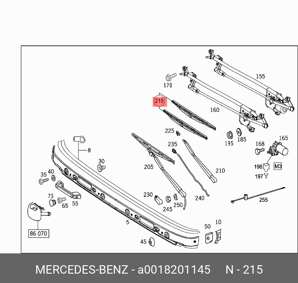 A0018201145 MERCEDES-BENZ Щетка стеклоочистителя
