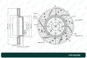 GFR02253R GBRAKE Диск тормозной перфорированный правый