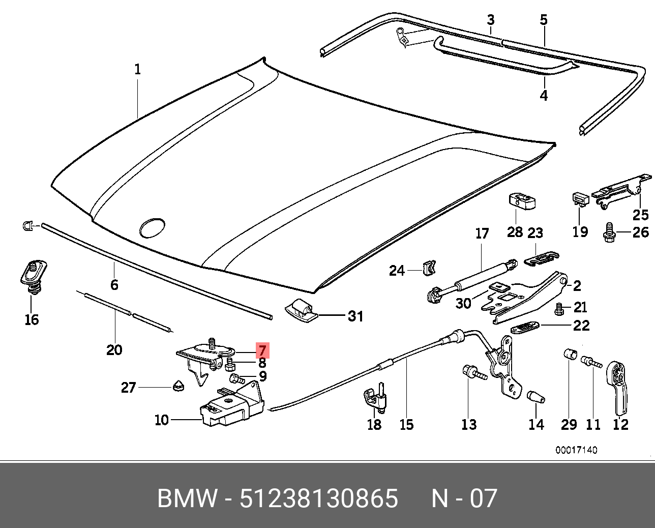 51238130865 BMW Захватный крюк