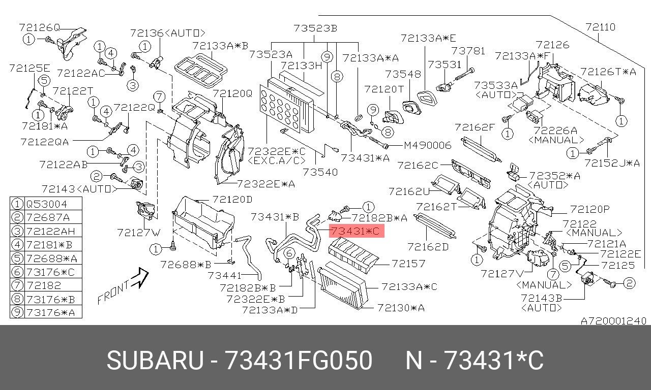 73431FG050 SUBARU -