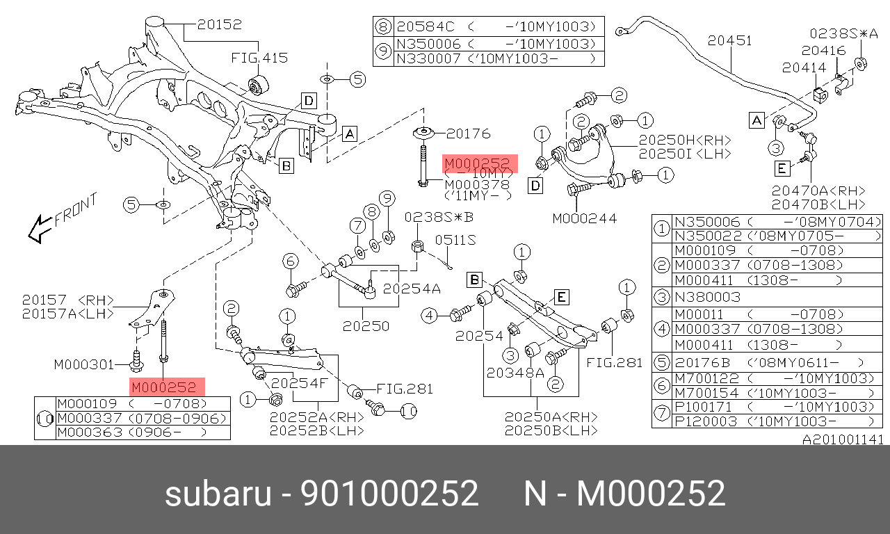 901000252 SUBARU -
