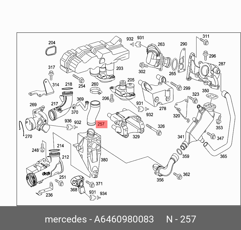 A6460980083 MERCEDES-BENZ ПАТРУБОК ВПУСКНОГО КОЛЛЕКТОРА A6460980083 MERCEDES-BENZ ПАТРУБОК ВПУСКНОГО КОЛЛЕКТОРА
