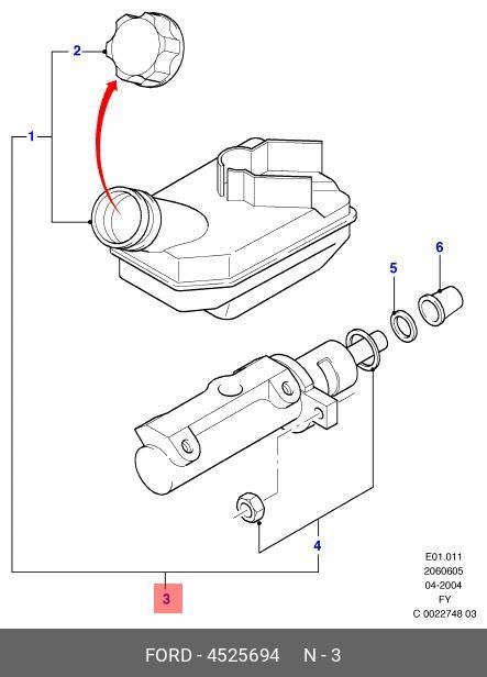 4525694 FORD Ремкомплект, главный тормозной цилиндр