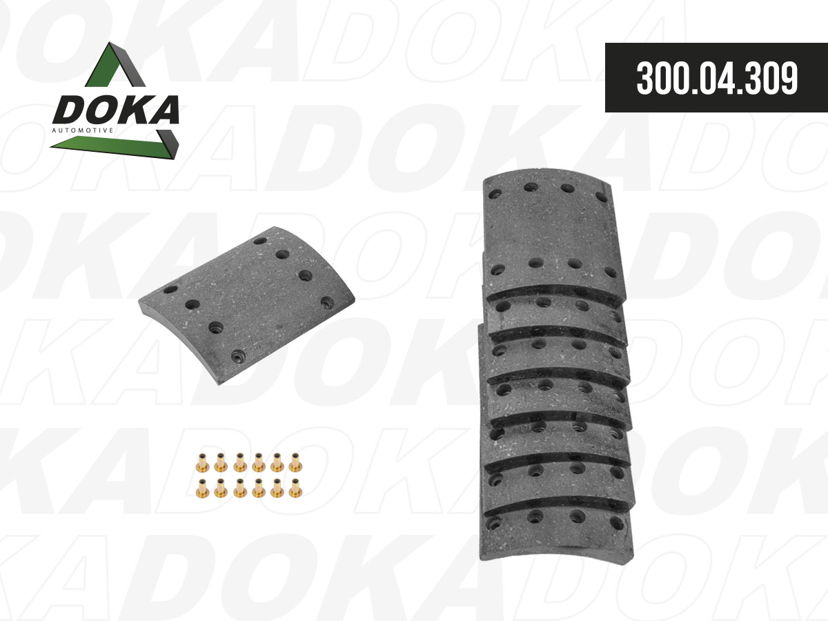 Накладки тормозные барабанных колодок (комплект) DOKA AUTOMOTIVE 30004309
