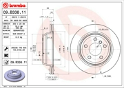 09B33811 BREMBO Тормозной диск окрашенный