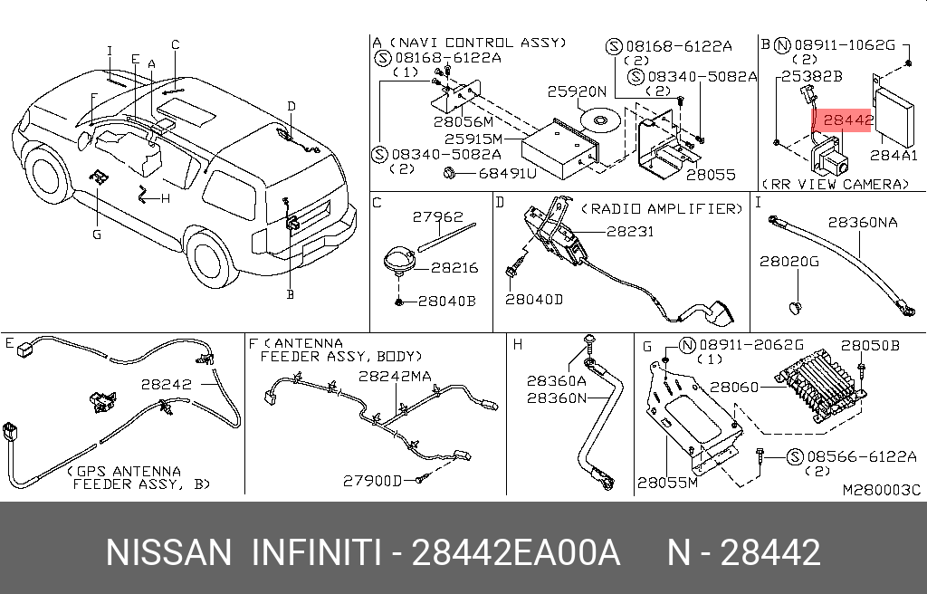 28442EA00A NISSAN КАМЕРА АВТОМОБИЛЬНАЯ