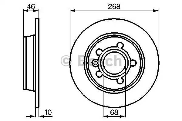 0986478421 BOSCH Тормозной диск