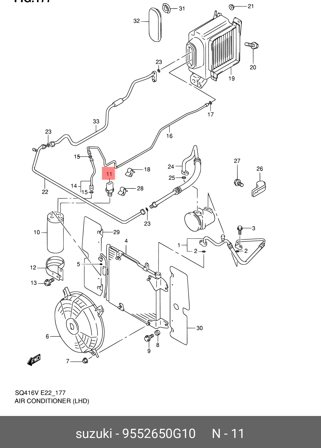 9552650G10 SUZUKI SWITCH, DUAL PRESSURE