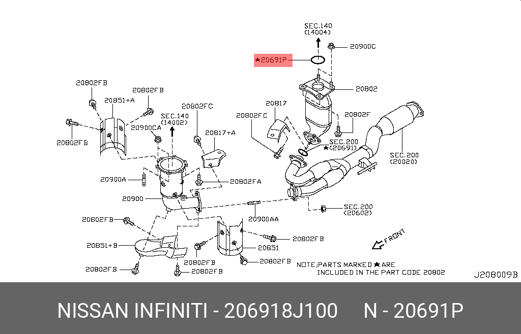 206918J100 NISSAN ПРОКЛАДКА
