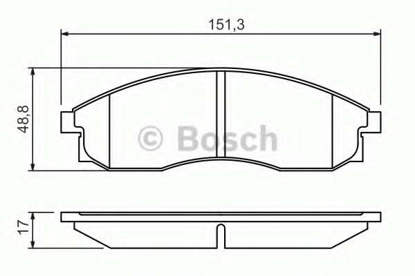 0986424340 BOSCH Комплект тормозных колодок, дисковый тормоз