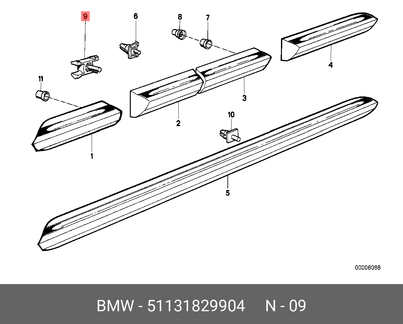 51131829904 BMW Скоба