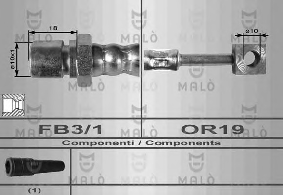 8615 MALO Тормозной шланг