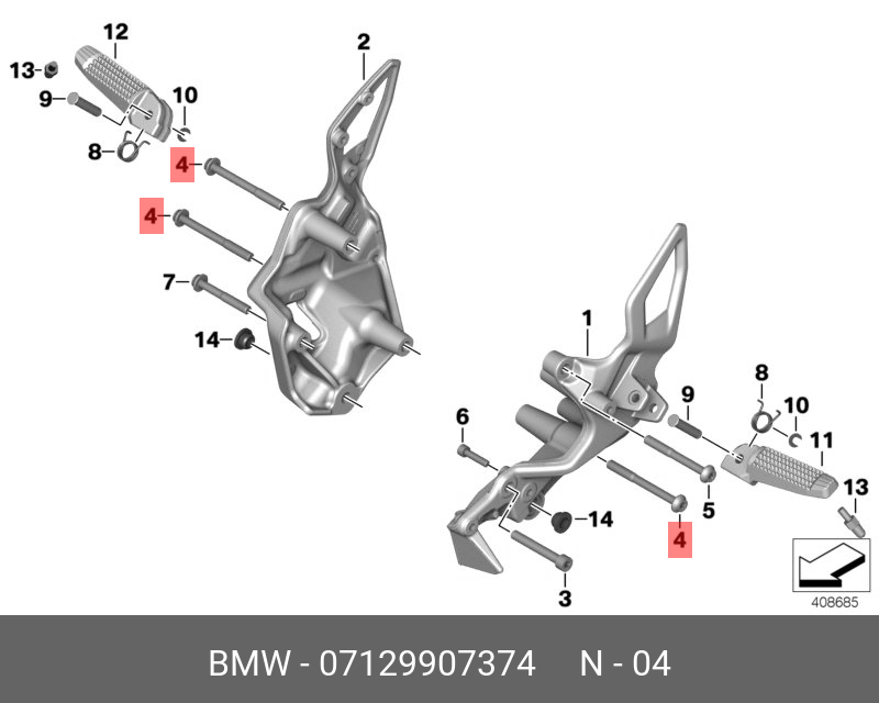 07129907374 BMW Болт крепления