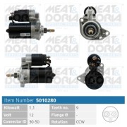 5010280 MEAT & DORIA Стартер 12V 1,1KW