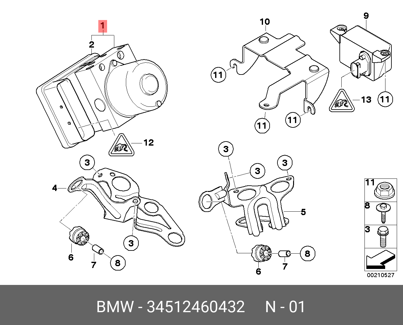 34512460432 BMW AUSTAUSCH HYDROAGGREGAT DSC