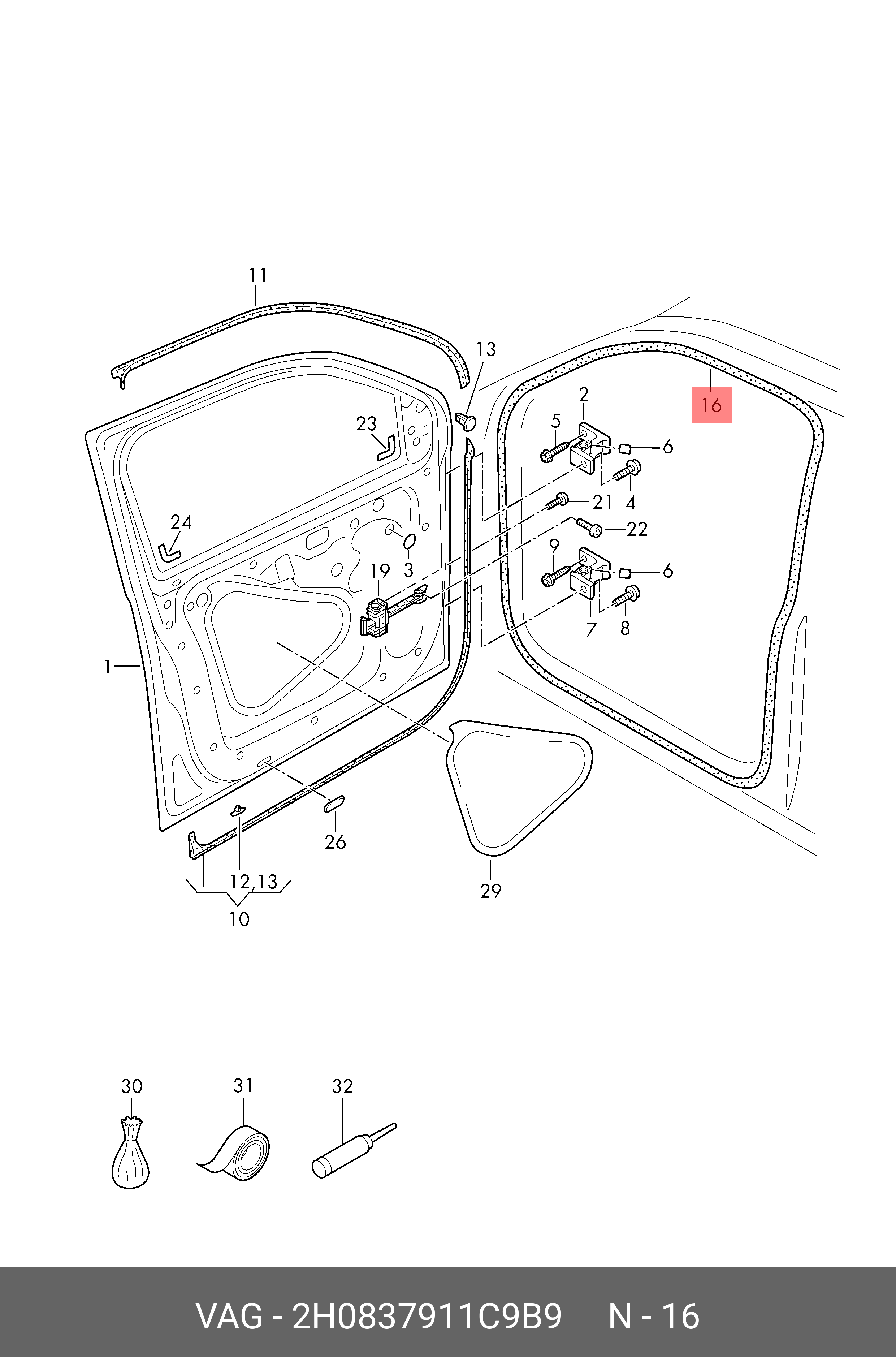 2H0837911C9B9 VAG 