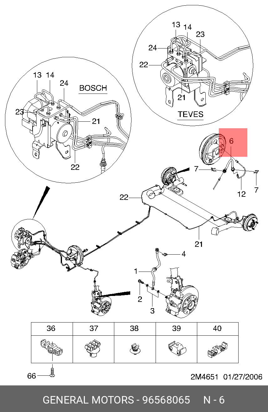 96568065 GENERAL MOTORS Тормозной шланг