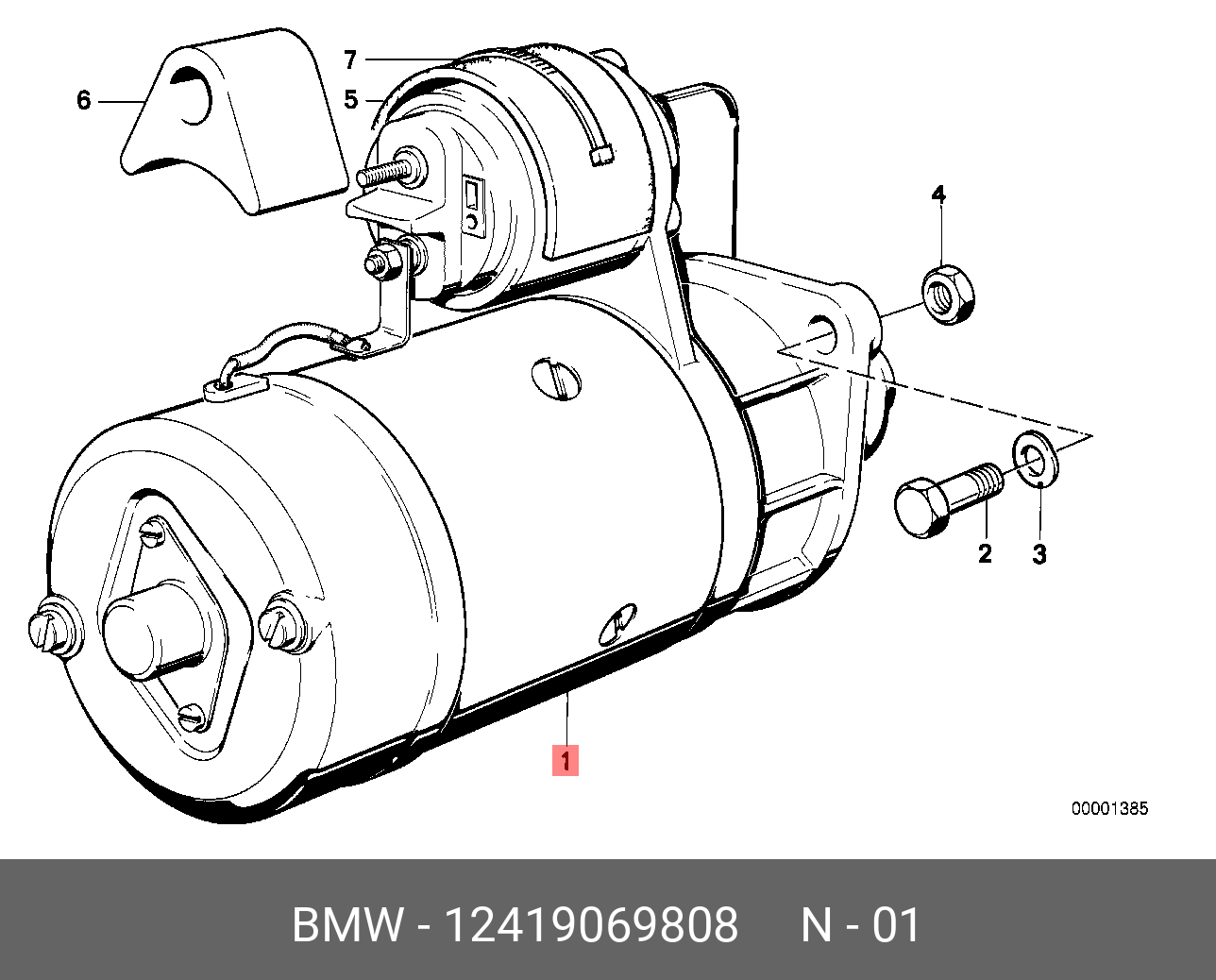 12419069808 BMW Оборотный стартер