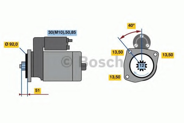 0001241021 BOSCH Стартер