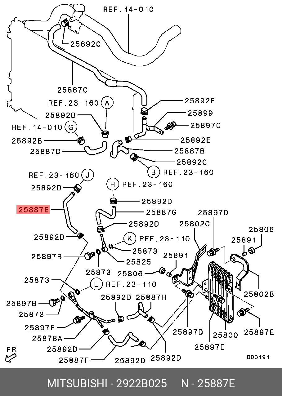 2922B025 MITSUBISHI -