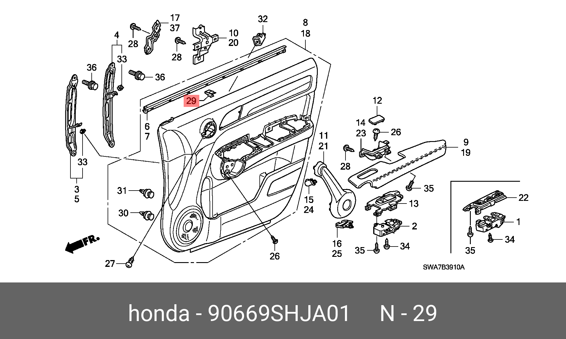 Клипсы карт дверей Honda CRV 3. Honda CR-V 3 схема двери. Клипса карты двери Хонда CRV 3 поколение. Разбор дверной карты Honda CR-V 3.