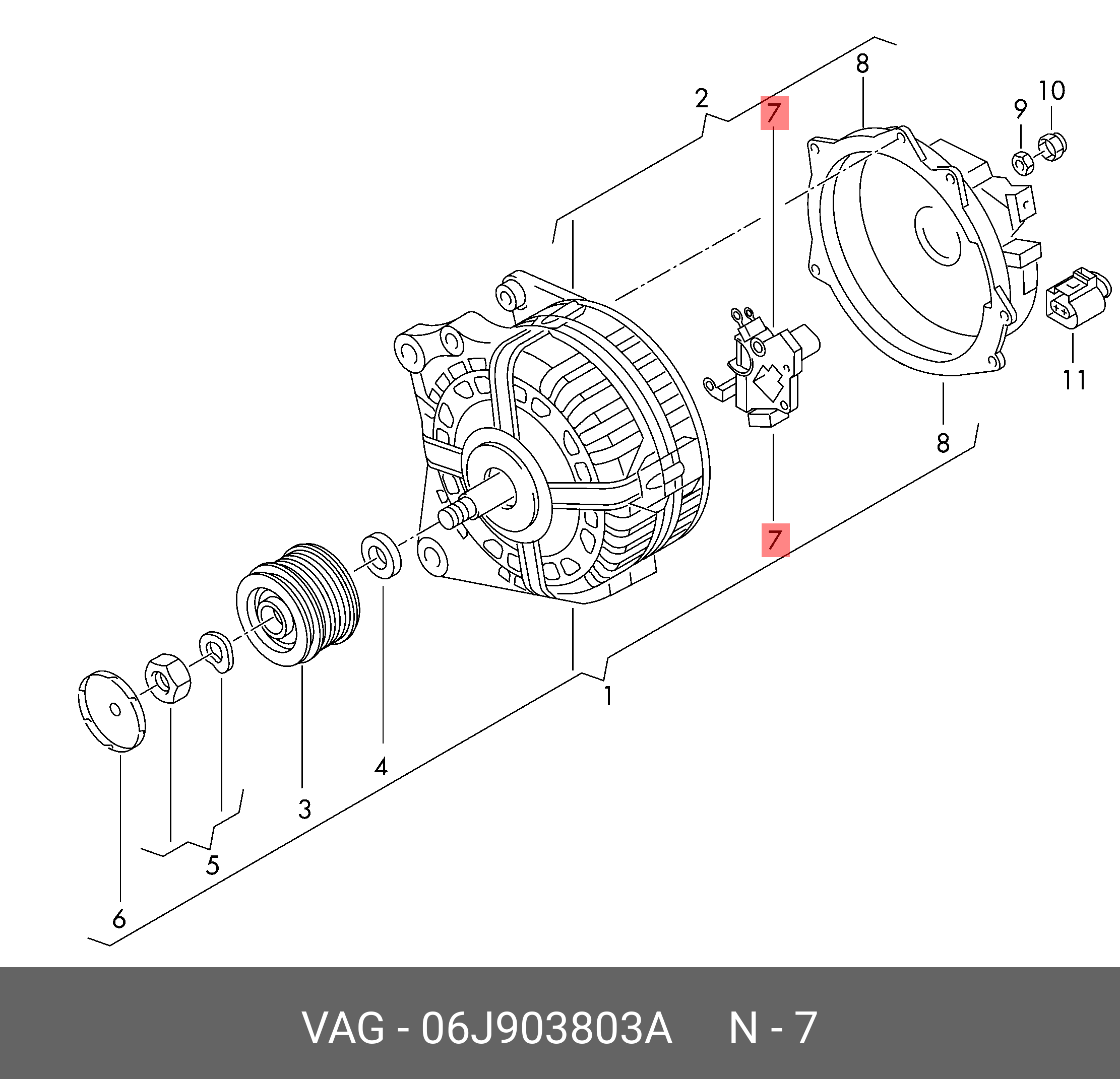 06J903803A VAG Регулятор напряжения