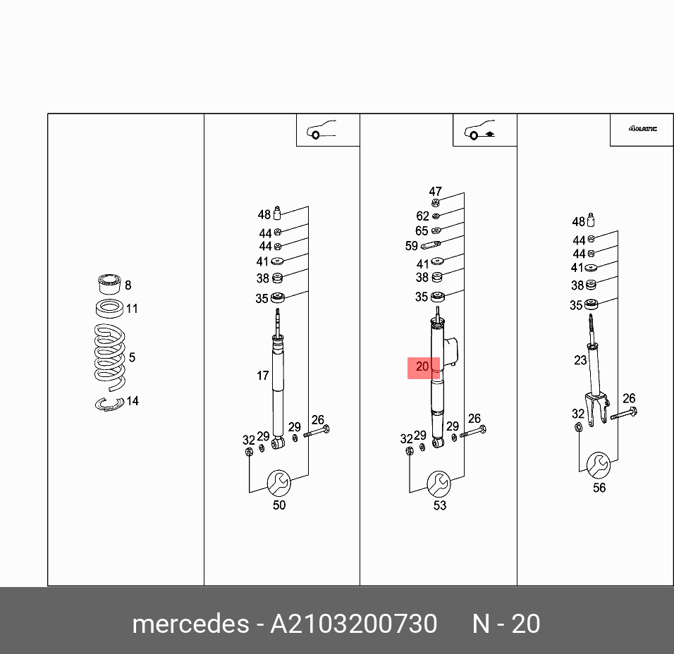 A2103200730 MERCEDES-BENZ АМОРТИЗАТОР