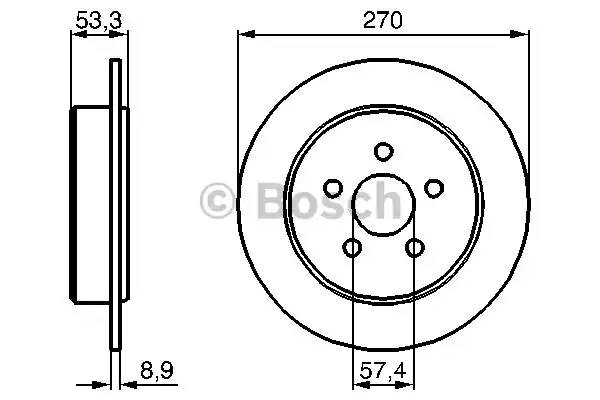 0986478514 BOSCH Тормозной диск