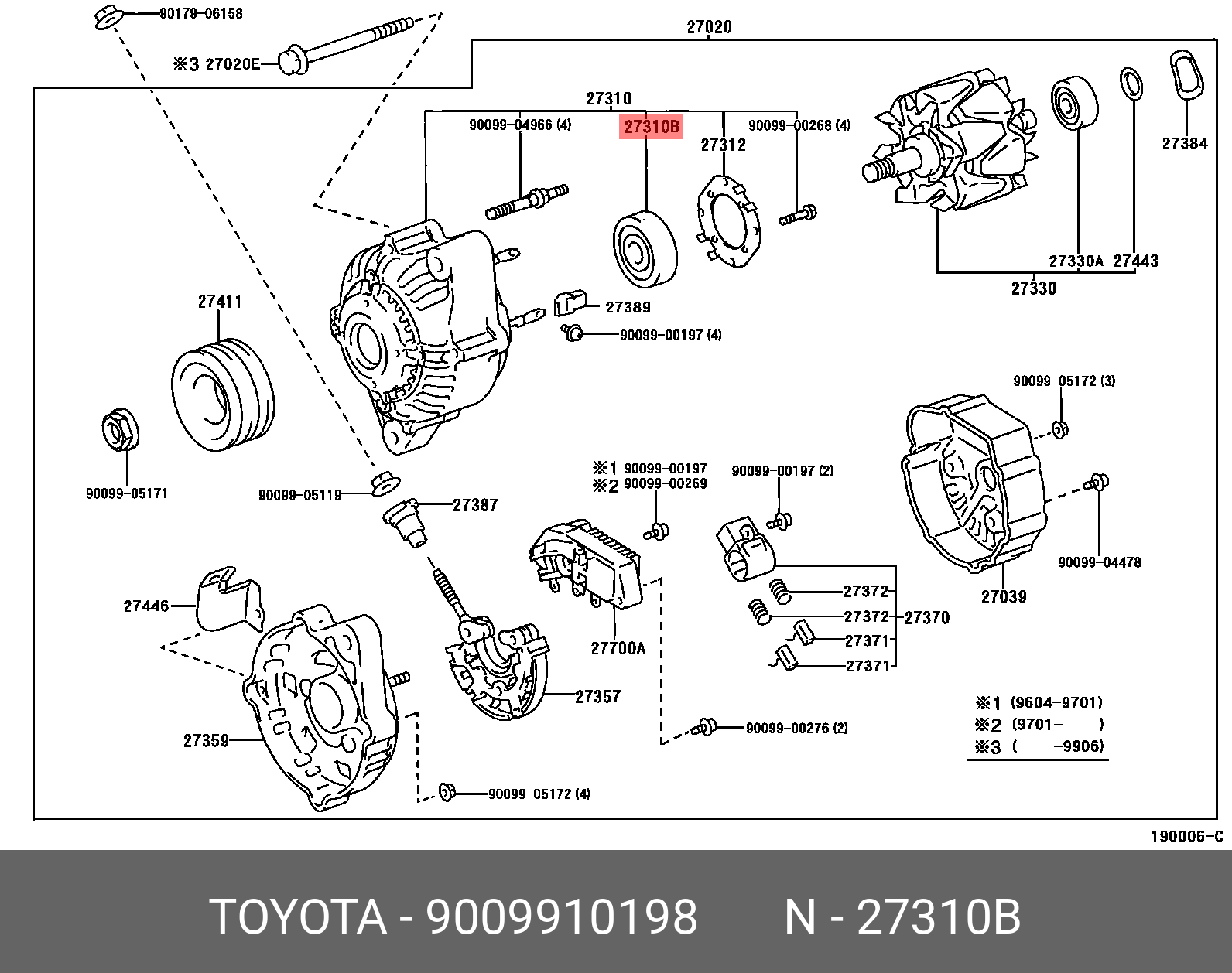 9009910198 TOYOTA ВИНТ