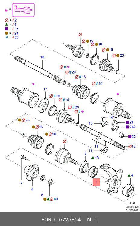 6725854 FORD Кулак Переднего Колеса