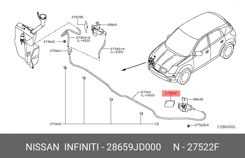 28659JD000 NISSAN ЗАГЛУШКА ПЛАСТИКОВАЯ
